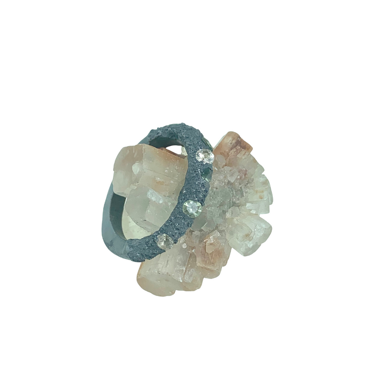 Haphazard - Silver & sapphire ring