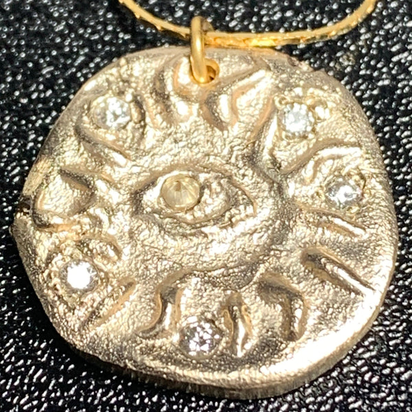 Evil Eye - Gold & diamond pendant necklace