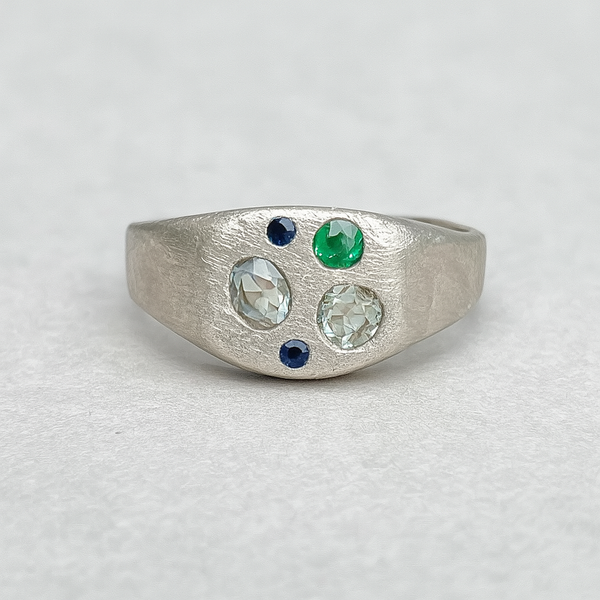 Discovery - Silver and sapphire ring
