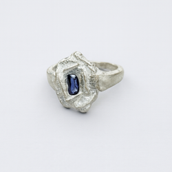 Icicles Ring - Silver & Lab-Grown Sapphire Ring