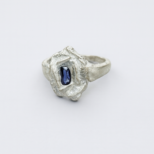 Icicles Ring - Silver & Lab-Grown Sapphire Ring