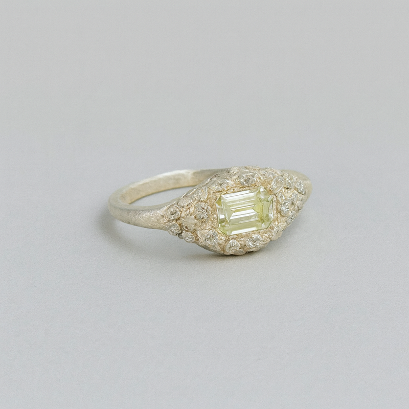 Happiness - Silver & Moissanite Solitaire Ring
