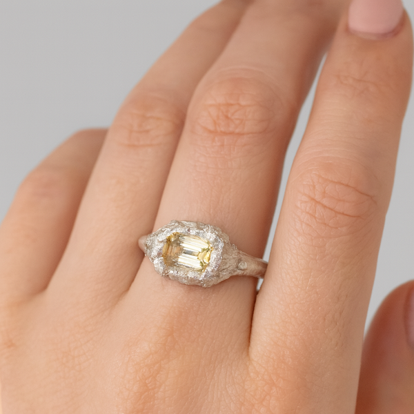 Happiness - Silver & Moissanite Solitaire Ring