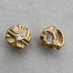 Wrapt - Gold & Moissanite Stud Earrings