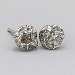 Twizzle - Silver & Lab-Grown Sapphires Stud Earrings