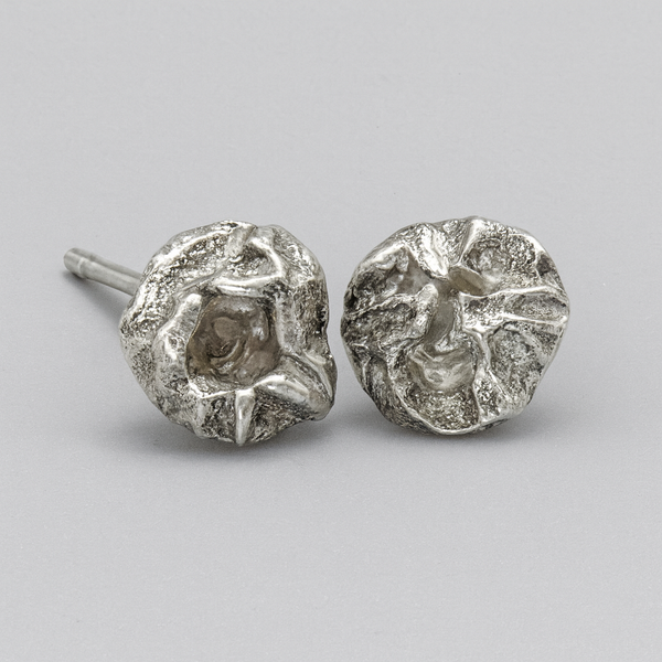 Twizzle - Silver & Lab-Grown Sapphires Stud Earrings