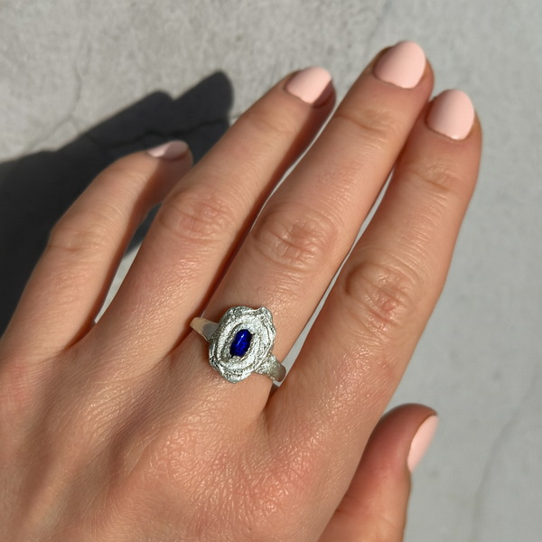 Icicles Ring - Silver & Lab-Grown Sapphire Ring