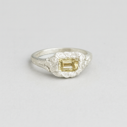 Happiness - Silver & Moissanite Solitaire Ring