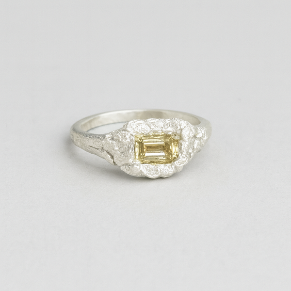 Happiness - Silver & Moissanite Solitaire Ring