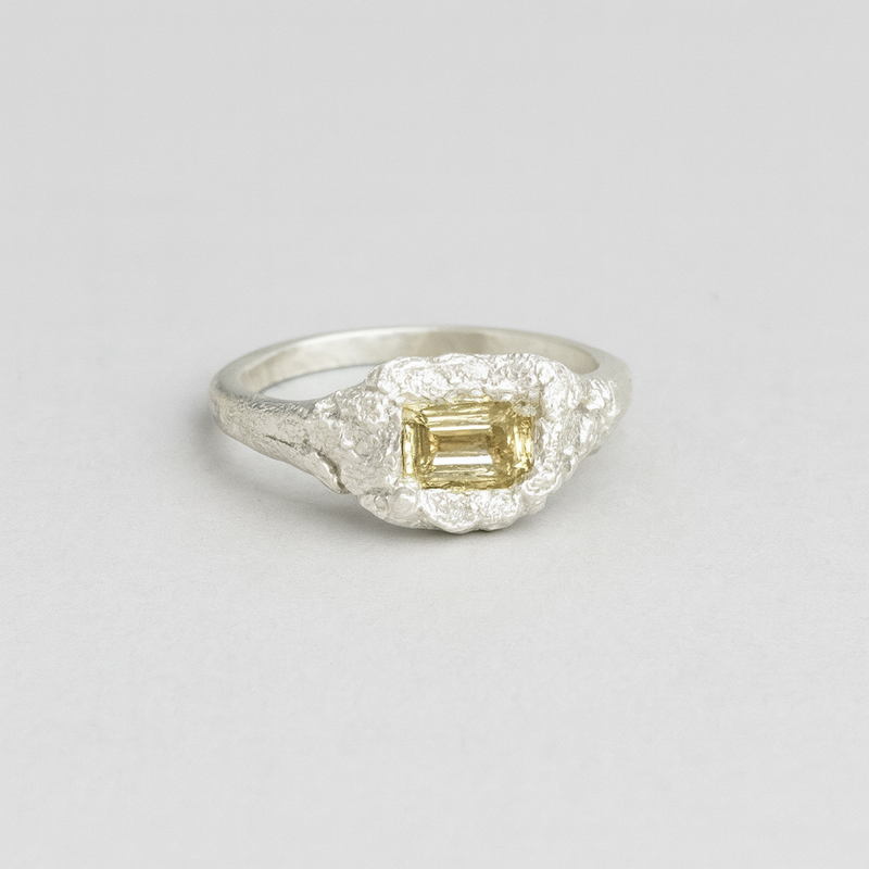 Happiness - Silver & Moissanite Solitaire Ring