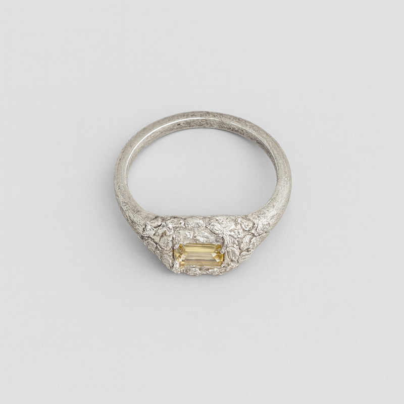 Happiness - Silver & Moissanite Solitaire Ring