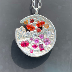 Pride - Silver and synthetic sapphires pendant