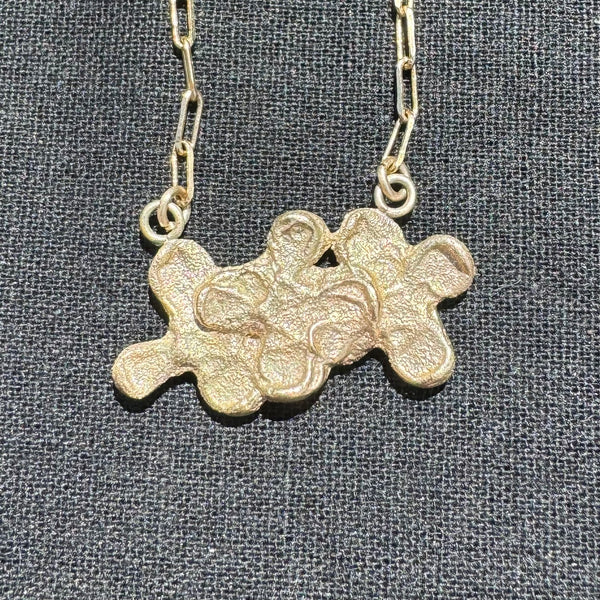 Bouquet in Gold - 9k yellow gold pendant necklace
