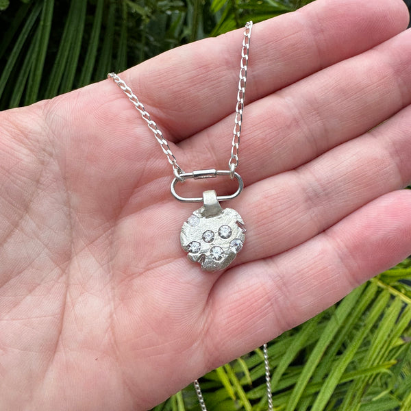 Elegant - Sterling silver and gemstone pendant necklace