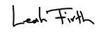 Black signature-style text on a white background