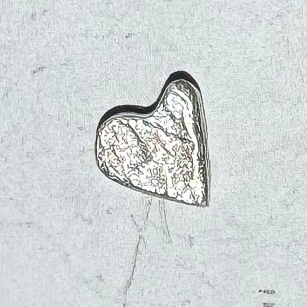 Heart Felt 2 - Silver heart stud earrings