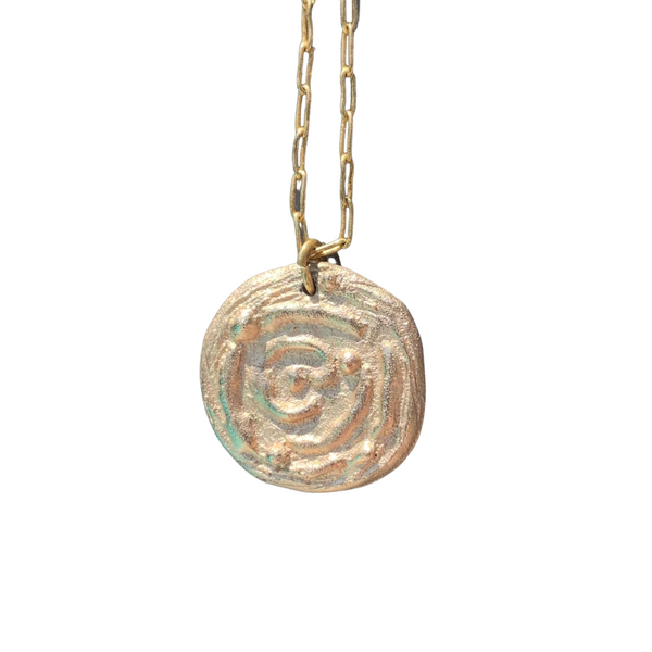 Ancient Goddess - Gold pendant necklace