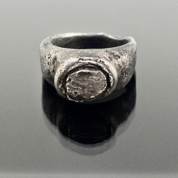 Gritty - Sterling silver signet ring