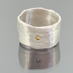 Highlight - Sterling silver and yellow sapphire ring