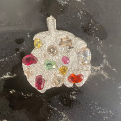 Lollies - Silver and synthetic sapphire pendant necklace
