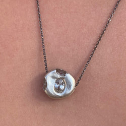 Sterling silver and cubic zirconia pendant necklace 