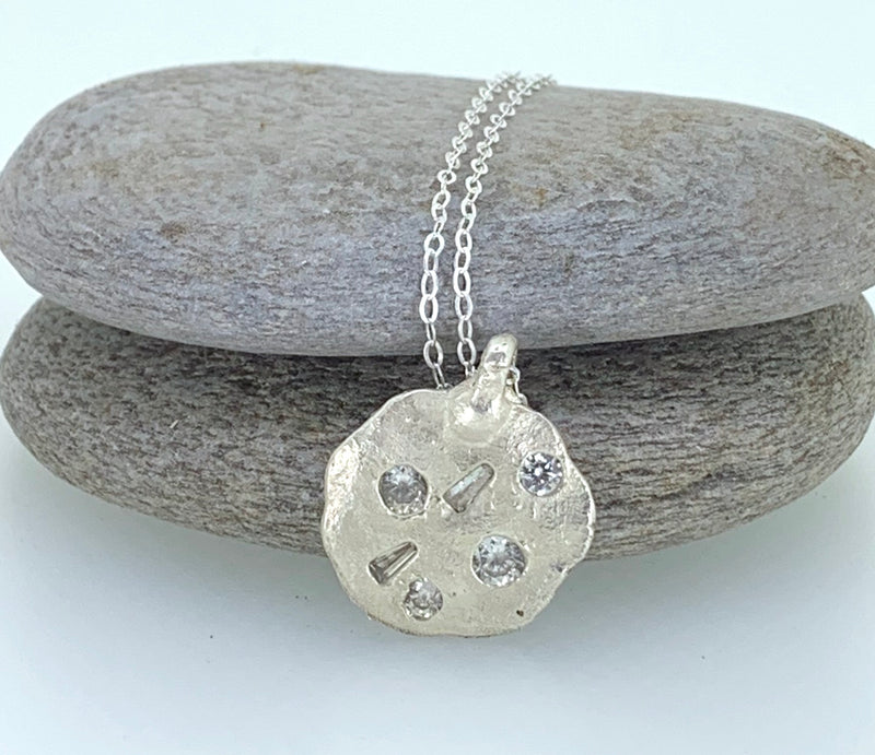 Peaceful - Sterling silver and gemstone pendant necklace