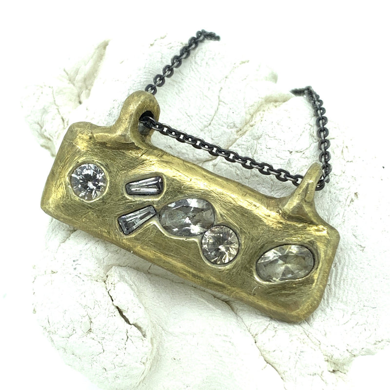 The Boss - 18k gold plated sterling silver pendant necklace