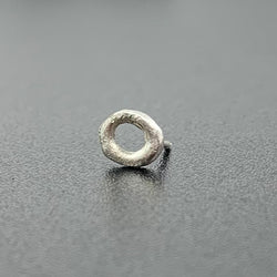 'Hug' circle silver - sterling silver stud earrings