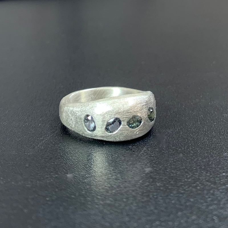 Elevated - Sapphire and silver ring